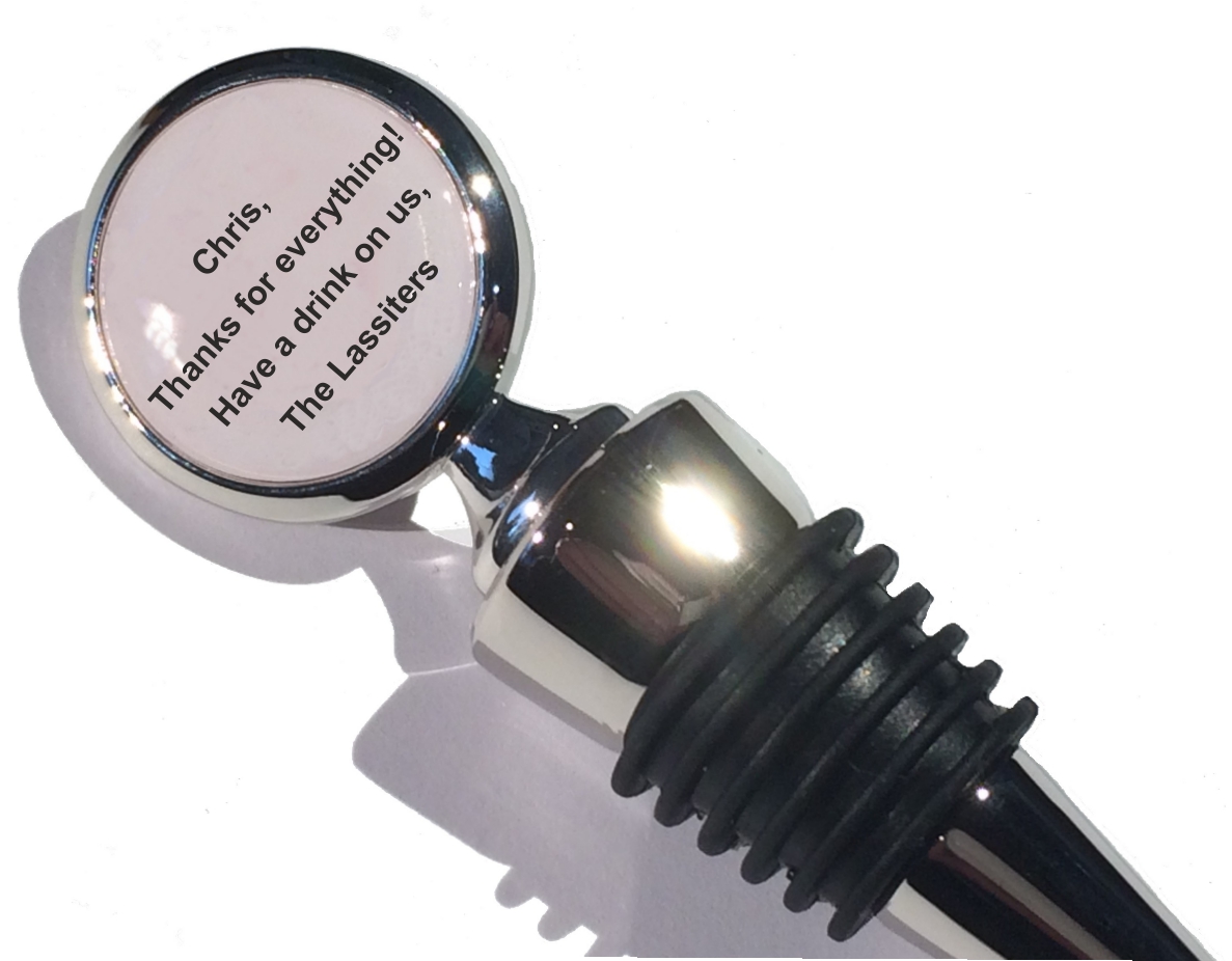 Text message bottle stopper